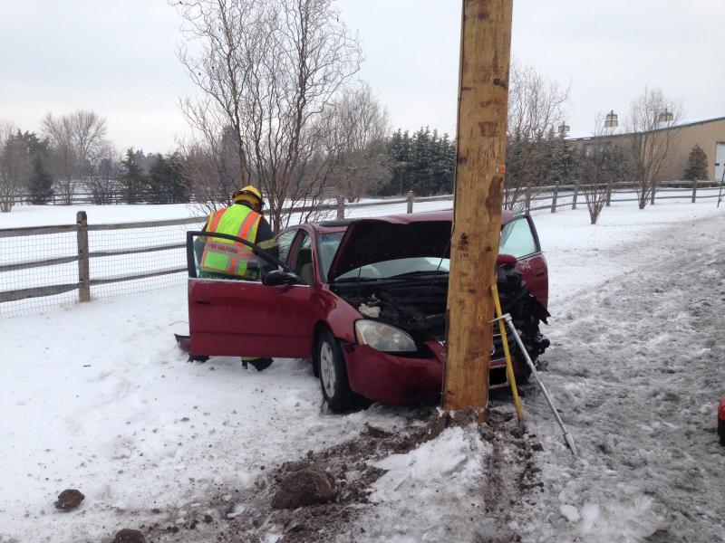 Vehicle Accident - Grubb Rd. - Upper Salford Twp. - 03/02/2015